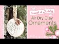 Sweet and Simple Air Dry Clay Ornaments Imprinted With Doilies and Lace