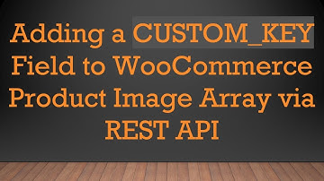 Adding a CUSTOM_KEY Field to WooCommerce Product Image Array via REST API
