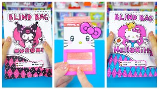 Unboxing Hello Kitty & Kuromi Blind Bag ❤️ Miniature Craft - Creative DIY Idea by Lina Craft