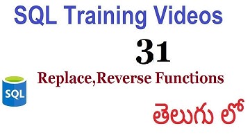 REPLACE,REVERSE,RIGHT,SPACE,STRCMP,SUBSTRING INDEX,upper  functions  sql videos in telugu 31
