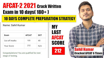 Last 10 days strategy for Afcat 2 2021 exam | afcat exam preparation strategy | afcat 2 2021 exam