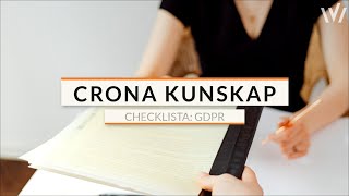 Crona Kunskap - Checklista Gdpr