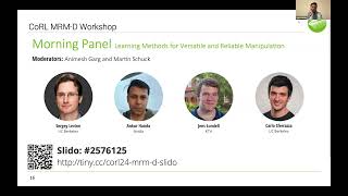 CoRL 2024 MRM-D Workshop: Morning Panel (Sergey Levine, Jens Lundell, Ankur Handa, Carlo Sferazza)