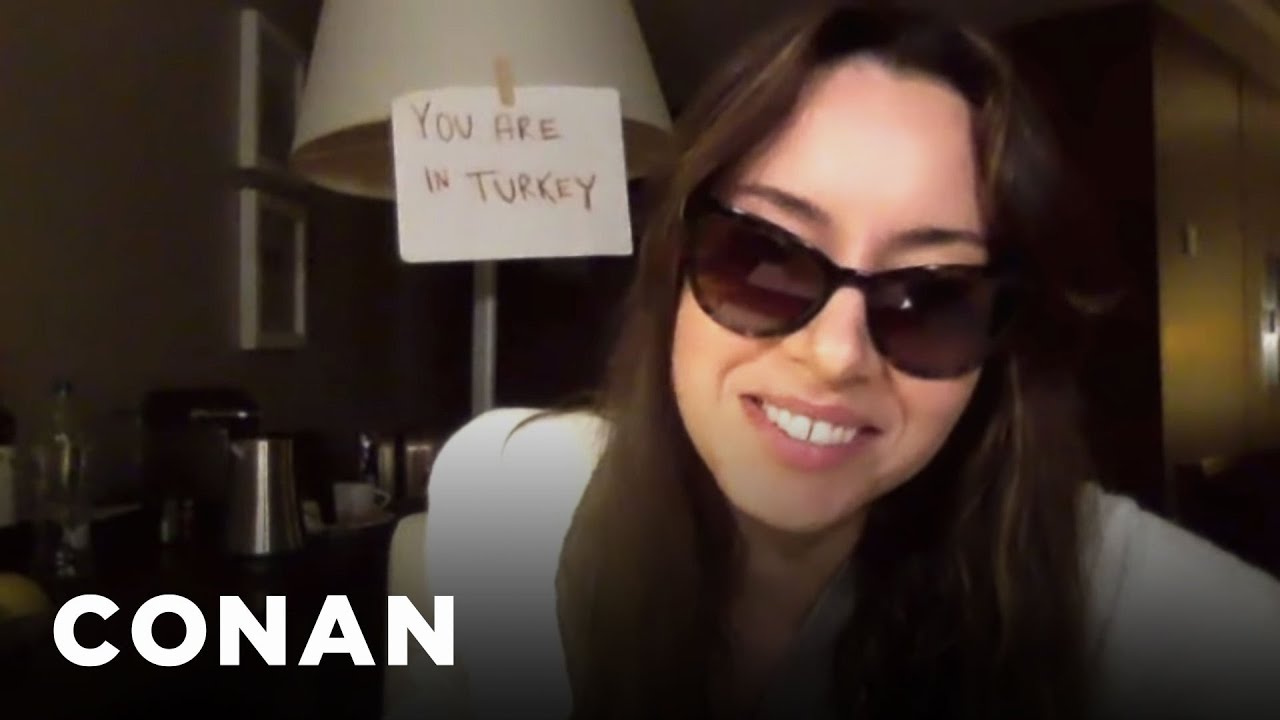 Aubrey Plaza Couldn T Bring Her Weed Gummies To Qatar Conan On Tbs Youtube