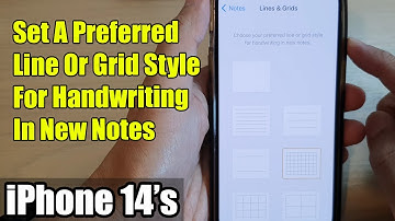 iPhone 14/14 Pro Max: How to Set A Preferred Line Or Grid Style For Handwriting In New Notes