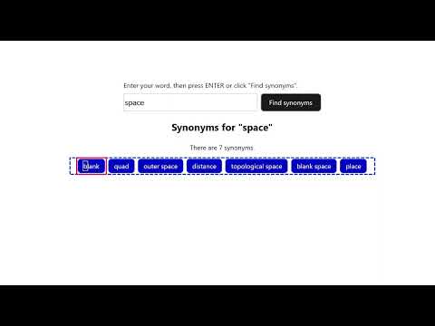A lightweight accessible thesaurus search demo