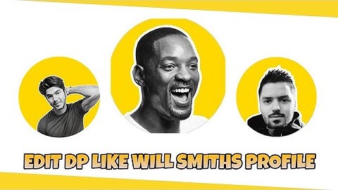 How to create a Profile picture like Will Smith in PicsArt mobile || @WillSmith || Yellow logo DP
