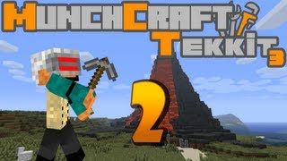 MunchCraft Tekkit | Episode 2 - Fun with Mining