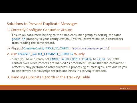 How to Prevent Duplicate Messages in Spring Kafka Listeners