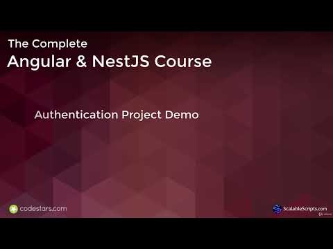 Authentification App  - Project Demo - The Complete Angular & NestJS Course