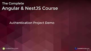 Authentification App  - Project Demo - The Complete Angular & NestJS Course