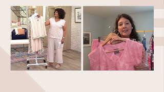 Celebrity MUK LUKS Jacquard Rib Two-Piece Lounge Set on QVC Wealth