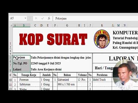 rumus dan fungsi excel untuk laporan penjualan mingguan : laporan-harian-dan-mingguan-tutorial-excel-‪@budikomputer‬