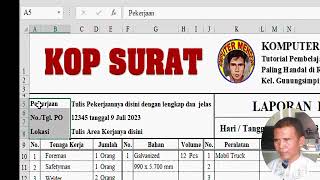 Laporan Harian dan Mingguan Tutorial Excel @BudiKomputer