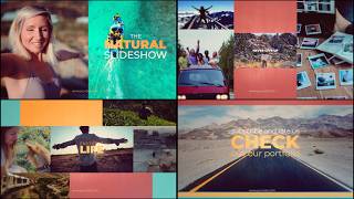 Natural Multiscreen Slideshow - Travel Grid Template (AE, PR)