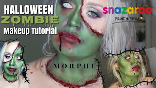 HALLOWEEN ZOMBIE MAKEUP TUTORIAL | SNAZAROO | MORPHE
