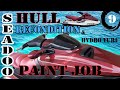 Seadoo hull makover. Paint, raptor liner, and hydroturf