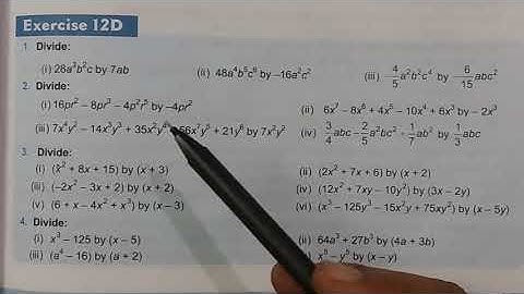 Fundamental Concepts and operations #  Exercise 12D /Class 8/Mathematics/ ICSE
