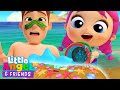 Jill&#39;s ULTIMATE Mermaid Glam Day Play Outside at the Beach Song | Little Angel And Friends Kid Songs