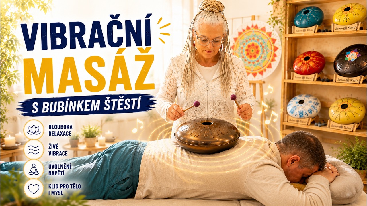 Jak provádět vibrační masáž s Bubínkem štěstí