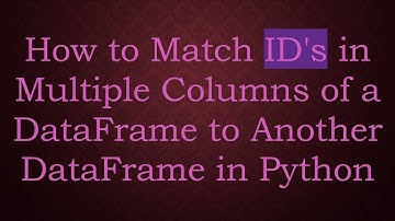 How to Match ID