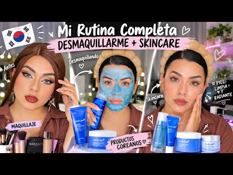 ASÍ CUIDO MI PIEL DESPUÉS DEL MAQUILLAJE 💄 | Mi Rutina con PRODUCTOS COREANOS 🧖🏻‍♀️🇰🇷