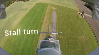 De Havilland D.H.82A Tiger Moth 1:4,8 Training scale flying at Paattinen Turku Finland