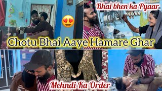 Download Lagu Chotu Bhai has come to our house 😍 | Brother-Sister Love | Mehndi Order 💯 MP3