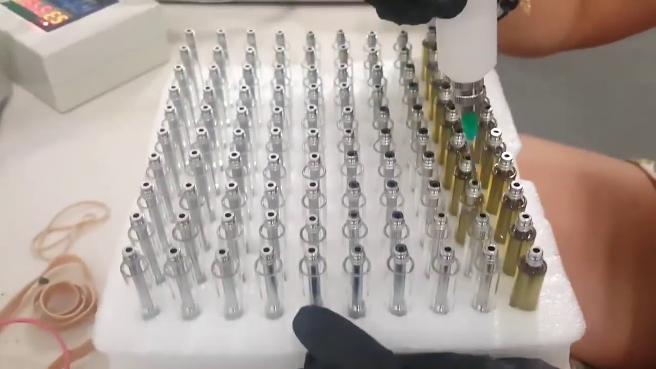 Manual CBD Oil G Cartridge Filling