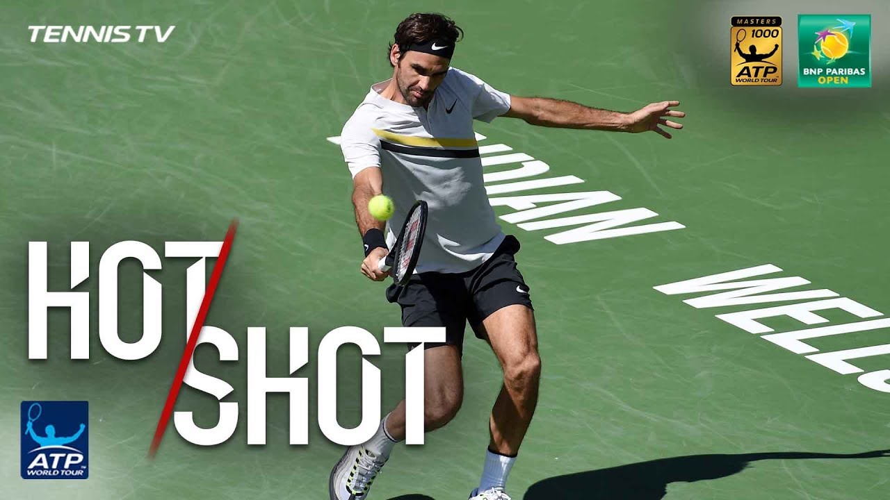Hot Shot: Federer Digs Out Backhand Pass In Indian Wells SF 2018