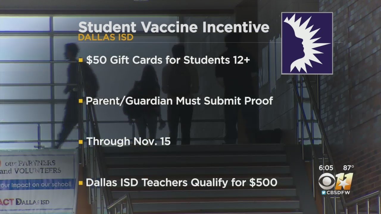 Dallas Isd Offering Students 12 And Older $50 To Get Covid-19 Vaccine -  Youtube