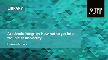 Academic integrity (workshop video)