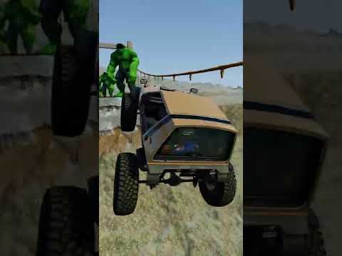 CARROS de Rally vs PONTE DO HULK ESMAGA #shorts - CARROS de Rally vs PONTE DO HULK ESMAGA #shorts