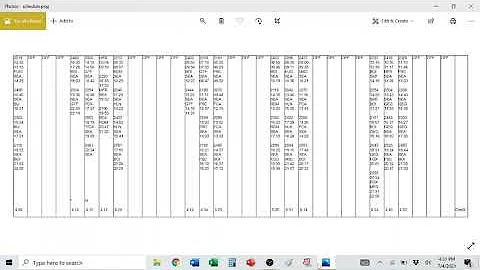 So what does an actual schedule look like?