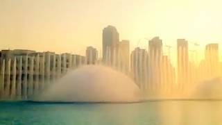 Dubai Fountain Dances to the music of swan lake