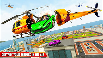 Flying Car Robot shooting game video Car And airplane crash car robot game video #cars