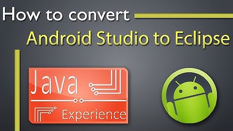 How to convert Android Studio project to Eclipse