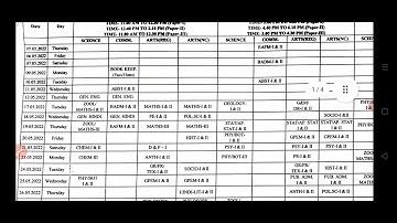 College Exam 2022 | BA B.Sc. B.Com. Time Table 2022 | Rajasthan University Time Table 2022 |