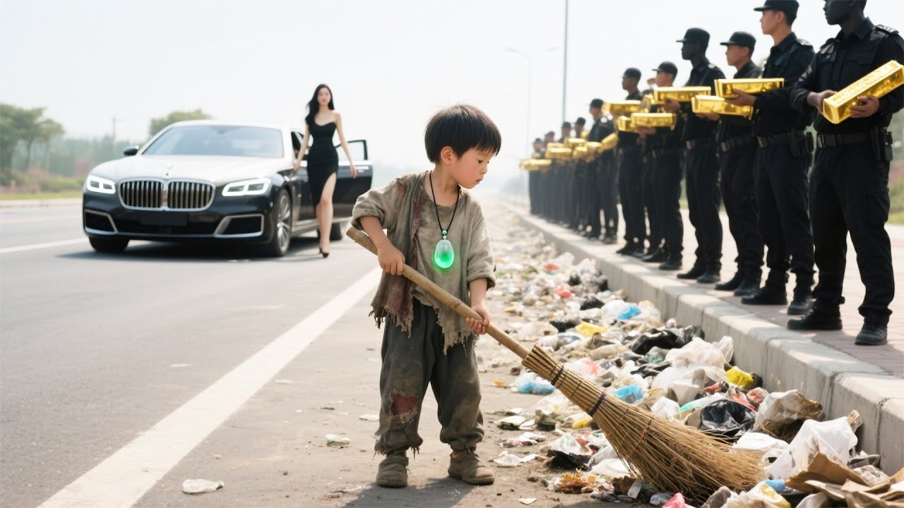 清潔工從垃圾堆撿回的男孩，因頸間帶的玉佩竟被女首富攔下，仔細一看原來是她的親生兒子，當夜豪門全家跪迎！#短劇 #爽劇 #煥新劇場