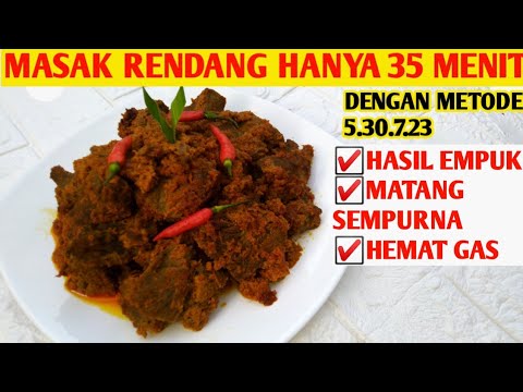 Resep Enak CARA MASAK DAGING RENDANG CEPAT EMPUK DAN HEMAT GAS HANYA DALAM WAKTU 35 MENIT -daging jimat gas Yang Enak