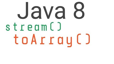 java 8 Stream API  | toArray() | stream api terminal operations || java 8 features || core java  ||