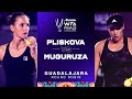 Karolina Pliskova vs. Garbiñe Muguruza | 2021 WTA Finals Round Robin | WTA Match Highlights
