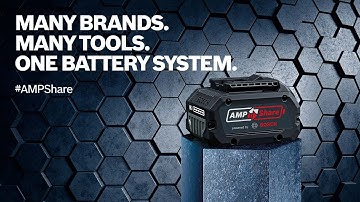 The AMPShare Alliance: Many brands. Many tools. One battery.