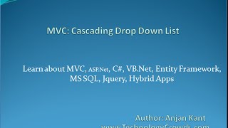 Celebrity MVC: Cascading Dropdown list in MVC Profile