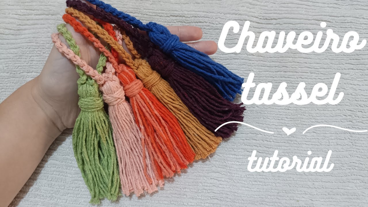 Como fazer Chaveiro Tassel com Barbante — sem argola e usando sobras! ✨