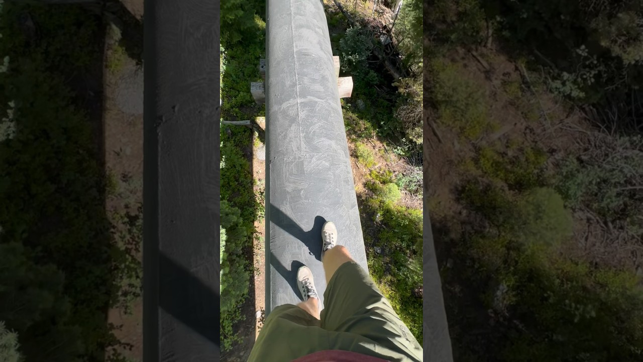 I ran on a GIANT pipe until I saw where it went….. 