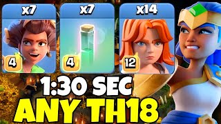 El NUEVO META de ataque con Jinete de Raíz y Valquiria para TH18 es INCREÍBLE | La mejor estrateg... screenshot 5