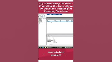 SQL Server Always On Series - Unravelling SQL Server Always On Downtime  @jbswiki  #sqlserver #sql