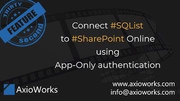 Configure App Only authentication to SharePoint Online in AxioWorks SQList