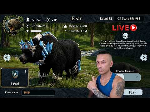 Rank ⚡Lead LVL 52 Bear 🐻 Animal Game: Family Simulator - WildCraft & The Wolf